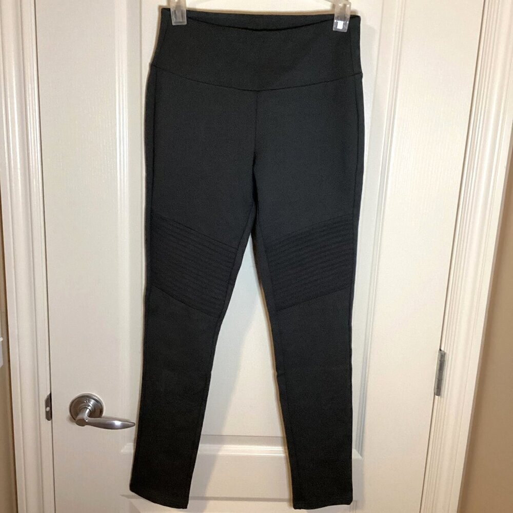 Parasuco Moto Women's Gray Ribbed Panels Leggings Pants Activewear Size S/P
